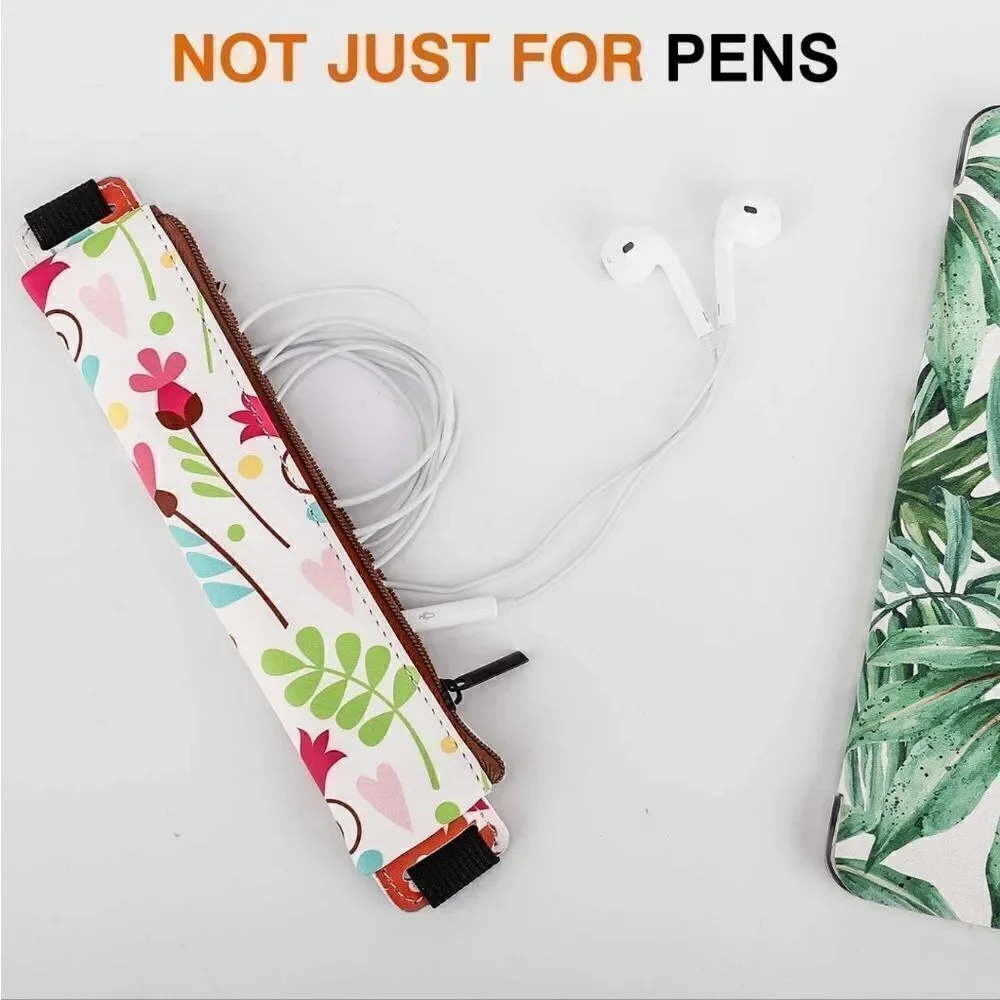 MoKo Pencil Case (2 Pack) PU Leather Pen Pencil Pouch Holder Stationery Zipper